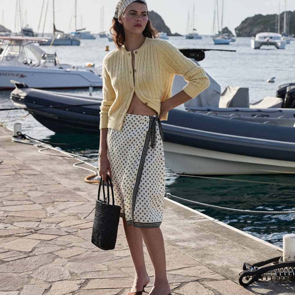 Doen Yellow Cable Knit Cardigan - Picture 4 of 11